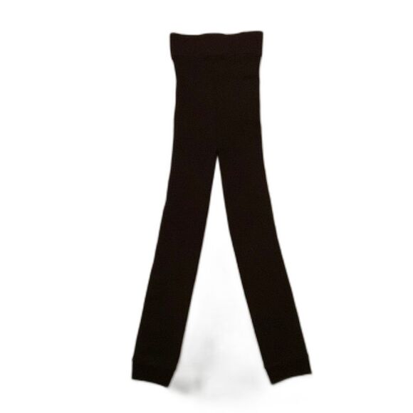 Source Unknown Pants - Black Leggings with Velour Lining Extra Small